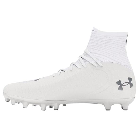 Under Armour Men Highlight MC 2.0 High Top Football Cleats Size 10.5 White NWOB - Picture 2 of 11